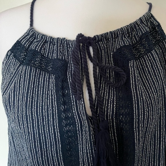 Ripcurl Striped 100% Cotton Short Romper Elastic Waist Pull On XL - Picture 7 of 8